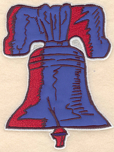 Embroidery Design: Liberty Bell large applique 4.91"w X 6.53"h