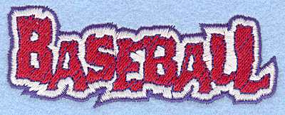 Embroidery Design: Baseball text small 3.90"w X 1.48"h