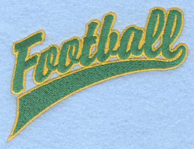 Embroidery Design: Football script3.90w X 2.90h