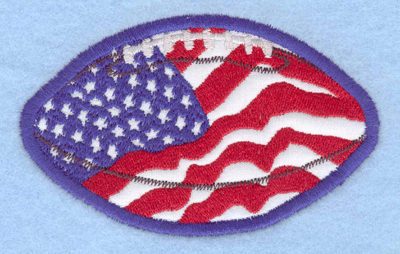 Embroidery Design: Americana Football3.90w X 2.43h