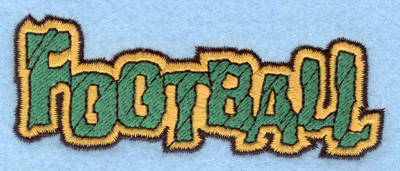 Embroidery Design: Football text3.90w X 1.42h