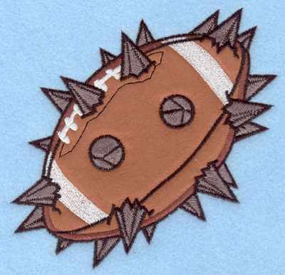 Embroidery Design: Spiked football applique5.06w X 5.00h