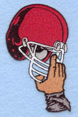 Embroidery Design: Helmet in hand2.28w X 3.90h