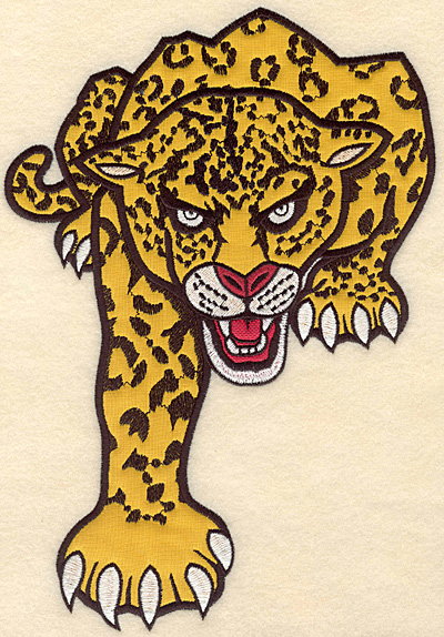 Embroidery Design: Leopard large double applique 7.28"w X 10.53"h
