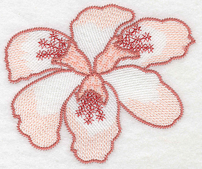 Embroidery Design: Lily bloom large Artisitc  4.17"h x 5.01"w