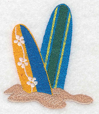 Embroidery Design: Surf boards small  3.29"h x 2.76"w