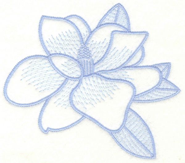 Embroidery Design: Magnolia5.64w X 4.95h