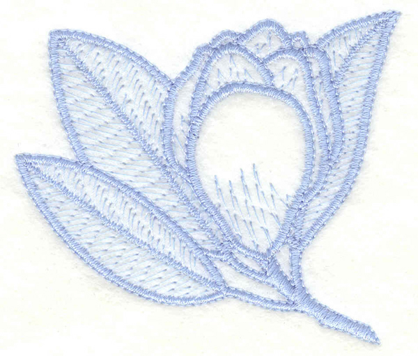Embroidery Design: Magnolia bud2.95w X 2.55h