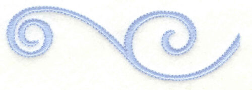 Embroidery Design: Scroll embellishment3.90w X 1.15h