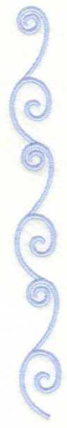 Embroidery Design: Scroll embellishment border0.71w X 7.00h