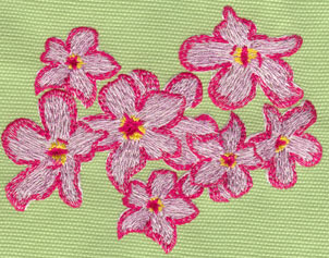 Embroidery Design: Heavenly Hibiscus Group 2 (small)4.03" x 3.21"