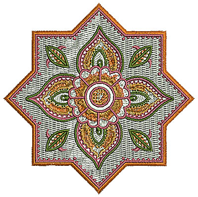 Embroidery Design: Henna design 2 4.02w X 4.02h