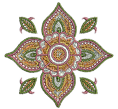 Embroidery Design: Henna design 3 3.14w X 3.05h