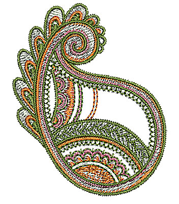 Embroidery Design: Henna design 5 2.17w X 2.71h