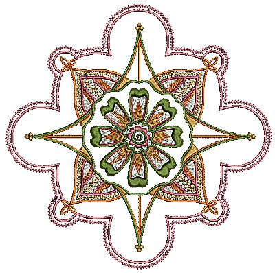 Embroidery Design: Henna flower 2 6.27w X 6.26h