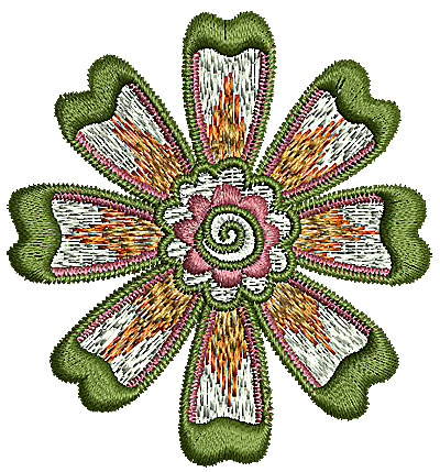 Embroidery Design: Henna flower 5 2.20w X 2.36h
