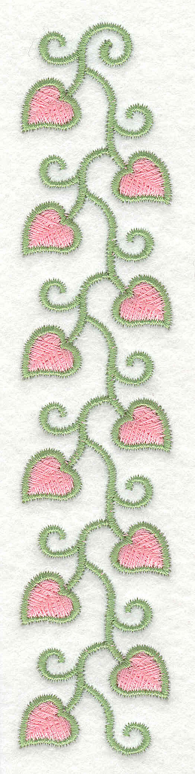 Embroidery Design: Fancy Heart Vine Long1.36w X 6.61h