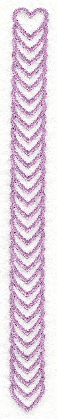 Embroidery Design: Hearts Stacked Large0.63w X 6.98h