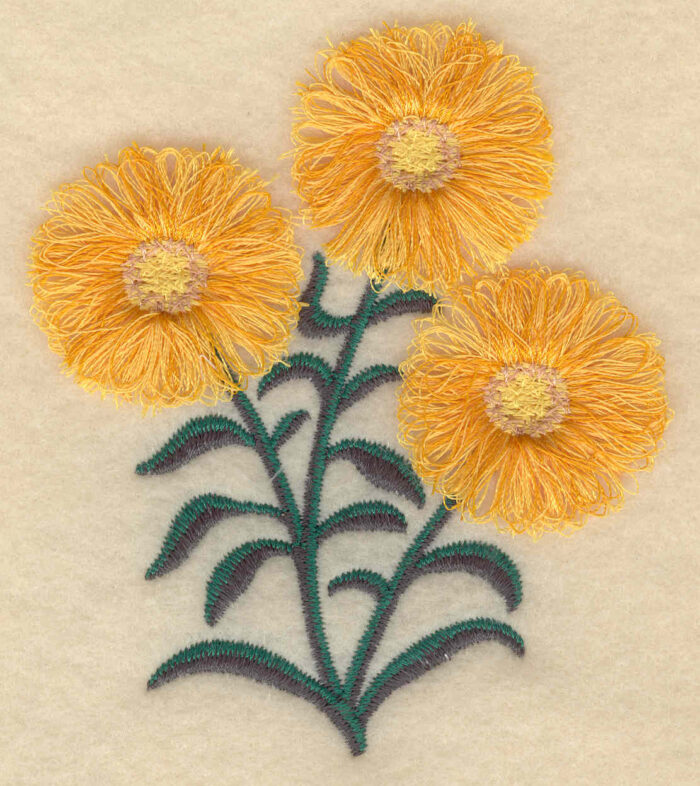 Embroidery Design: Rosinweed fringe3.23w X 3.87h