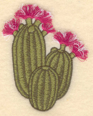 Embroidery Design: Flowering Cactus 1 fringe3.02w X 3.89h