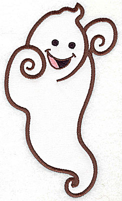Embroidery Design: Ghost applique 6.94w X 4.03h