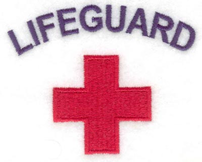 Embroidery Design: Lifeguard3.53w X 2.80h