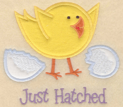Embroidery Design: Just hatched chick applique large5.00w X 5.70h