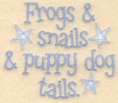 Embroidery Design: Frogs and snails3.42w X 3.91h