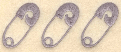 Embroidery Design: Diaper pins three3.91"w X 1.52"h