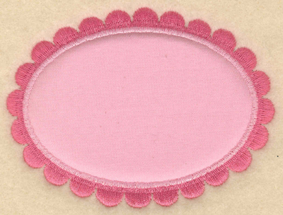 Embroidery Design: Oval border applique3.91"w X 2.95"h