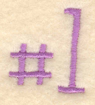 Embroidery Design: Number one1.00"w X 1.15"h