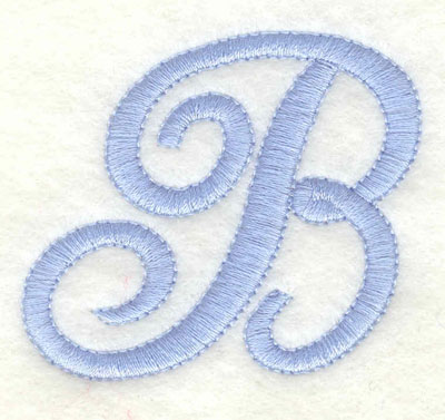 Embroidery Design: B upper case2.29w X 1.99h
