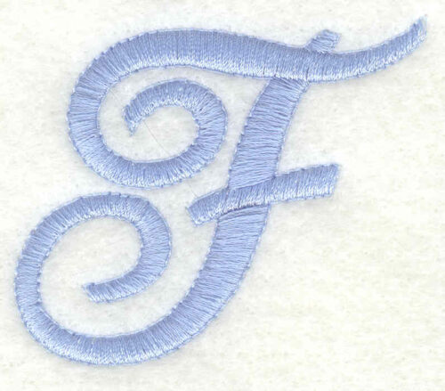 Embroidery Design: F upper case2.55w X 2.05h