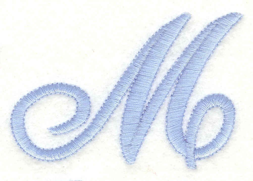 Embroidery Design: M upper case 3.11w X 2.08h