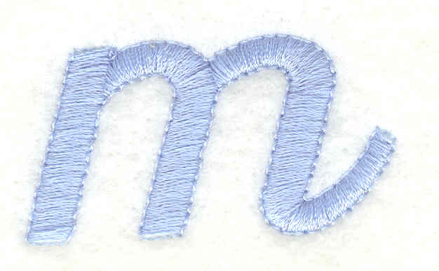 Embroidery Design: m lower case 1.80w X 0.95h