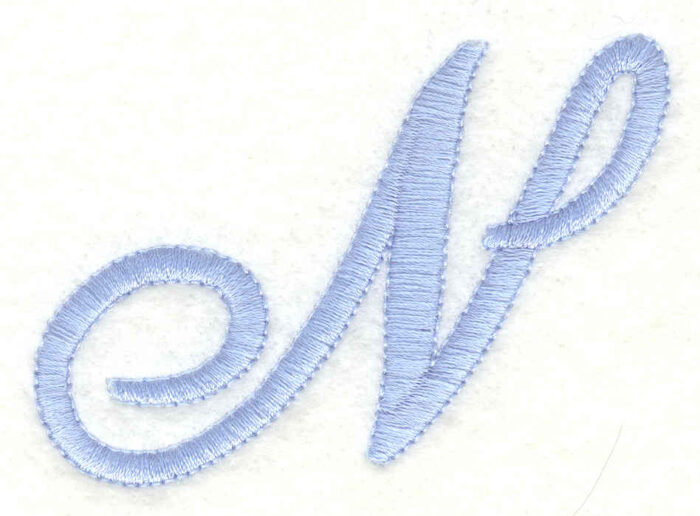 Embroidery Design: N upper case2.95w X 1.95h