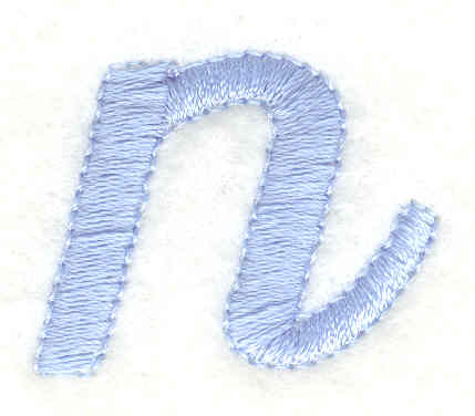 Embroidery Design: n lower case 1.24w X 0.95h