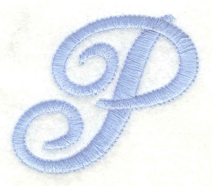 Embroidery Design: P upper case2.35w X 2.02h