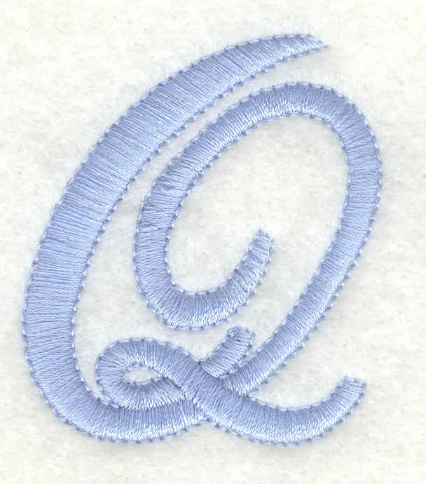Embroidery Design: Q upper case1.71w X 1.97h