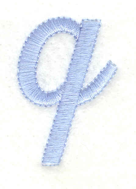 Embroidery Design: q lower case 1.10w X 1.62h