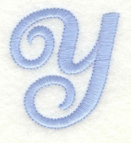 Embroidery Design: Y upper case 1.87w X 1.99h