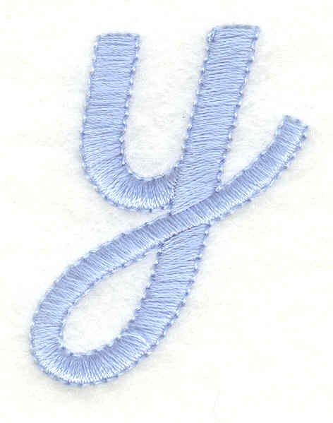 Embroidery Design: y lower case1.37w X 1.66h