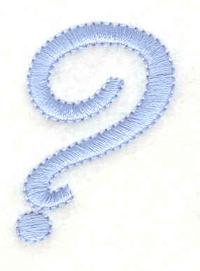 Embroidery Design: Question mark1.18w X 1.55h