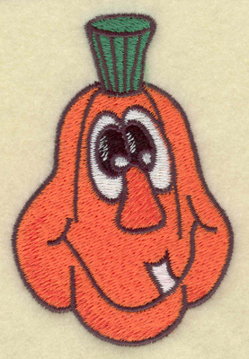 Embroidery Design: Pumpkin with one tooth 2.38w X 3.55h