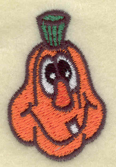 Embroidery Design: Pumpkin with one tooth small 1.27w X 1.90h
