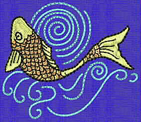 Embroidery Design: Koi B 2.36w X 2.73h