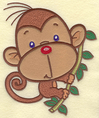 Embroidery Design: Monkey large applique 5.88w X 6.96h
