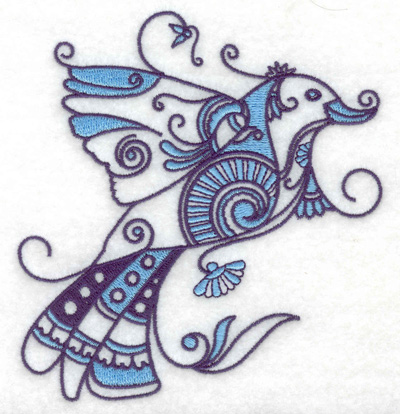 Embroidery Design: Bird D large 4.64w X 4.96h
