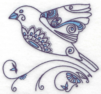 Embroidery Design: Bird E large 4.95w X 4.61h