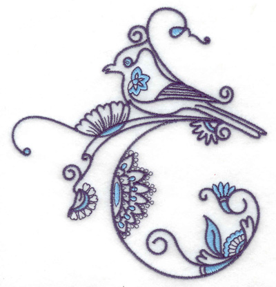 Embroidery Design: Bird F large 4.65w X 4.98h